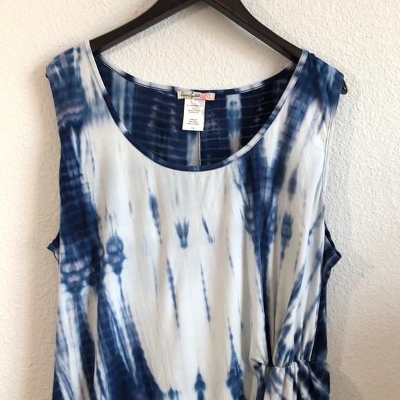 NEW! LOVE SQUARED tie dye blue summer dress A1 - Picture 6 of 11